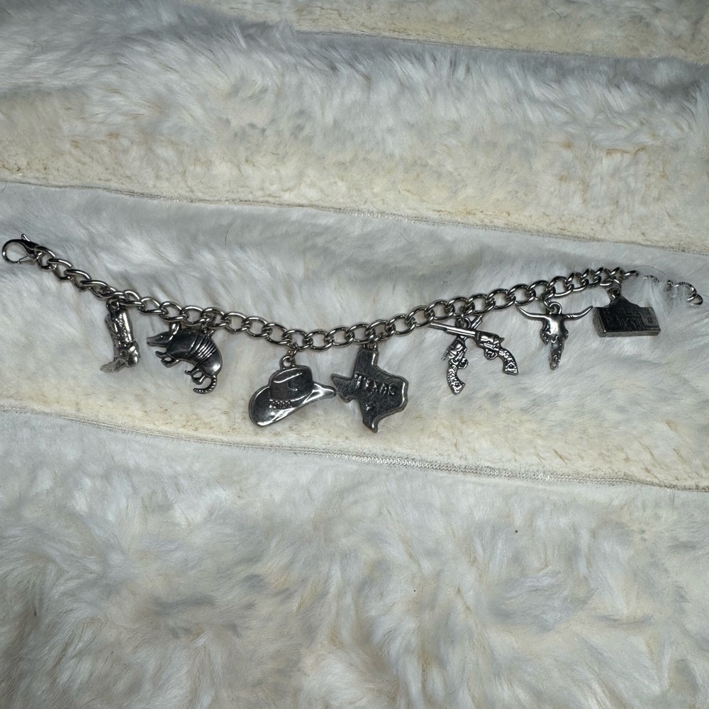 Texas Charm Bracelet - Silver